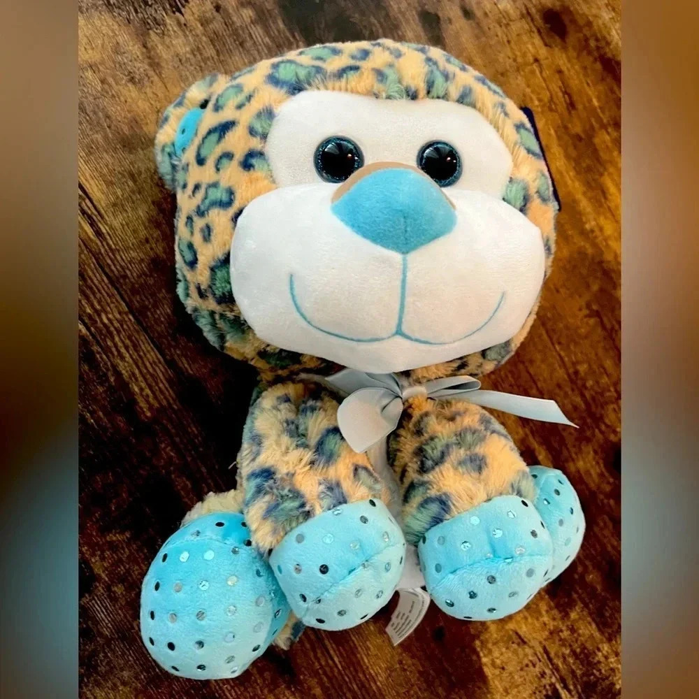 KELLYTOY | leopard plush animal.